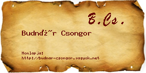 Budnár Csongor névjegykártya
